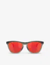 Oakley Womens Grey Oo9284 Frogskins™ Range Round-frame O Matter™ Sunglasses In Grey