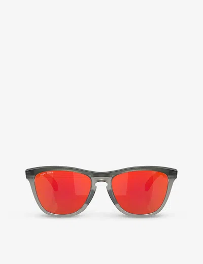 Oakley Womens Grey Oo9284 Frogskins™ Range Round-frame O Matter™ Sunglasses