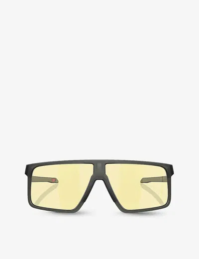 Oakley Womens Grey Oo9285 Helux Rectangle-frame O Matter™ Sunglasses