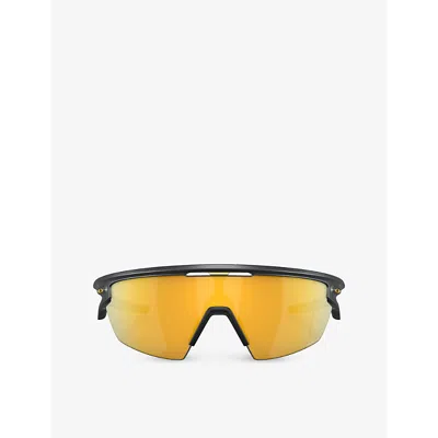 Oakley Womens Grey Oo9403 Sphaera Wrap-around Acetate Sunglasses