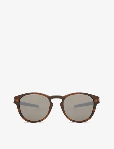 Oakley Womens Matte Brown Latch Prizm Oo9265 Round-frame Sunglasses
