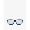 Oakley Womens Black Oo9470 Gibston Xl Rectangle-frame O Matter™ Sunglasses In Black