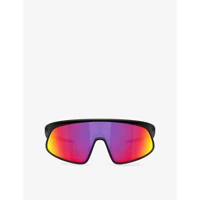 Oakley Womens Black Oo9484d Rslv Rectangle-frame  O Matter™ Sunglasses