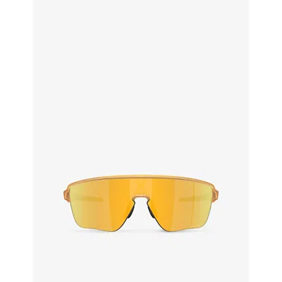 Oakley Womens  Oo9415 Corridor Shield-frame Acetate Sunglasses In Orange