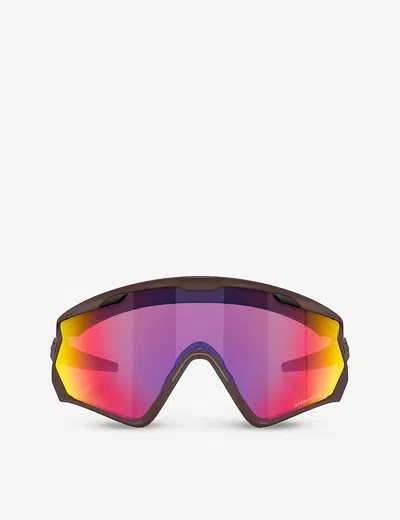 Oakley Womens Red Oo9418 Wind Jacket Shield-frame O Matter™ Sunglasses