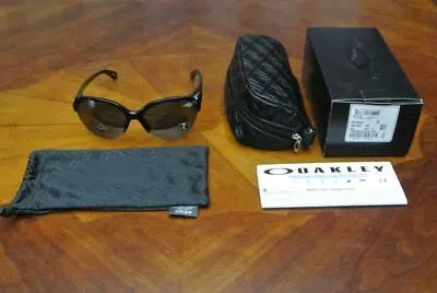 Pre-owned Oakley Womens Trailing Point Sunglasses Black W/ Prism Black Polarized Oo9447