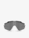 Oakley Womens White Oo9418 Wind Jacket Shield-frame O Matter™ Sunglasses In White