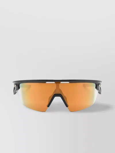 Oakley Wraparound Shield Sunglasses In Orange
