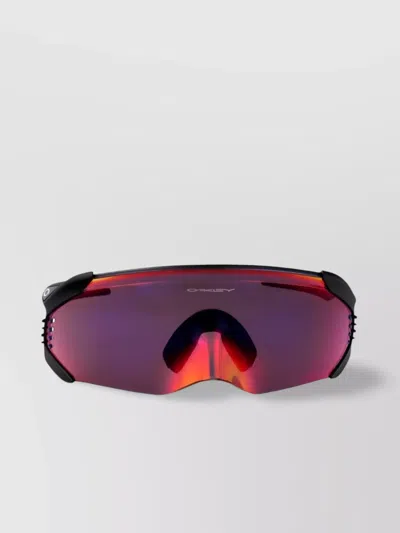 Oakley Wraparound Sunglasses With Curved Temples And Ventilation Holes