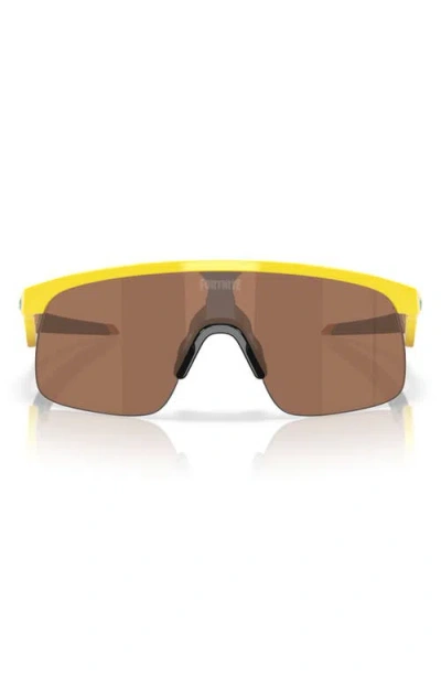Oakley X Fortnite Hydra 123mm Rectangular Shield Sunglasses In Yellow
