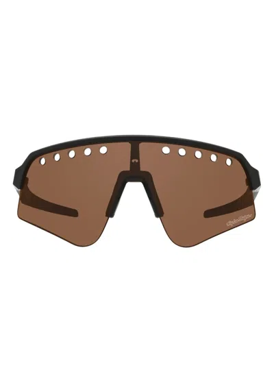 Oakley X Troy Lee Designs Sutro Lite Sweep Cut-out Sunglasses In Brown