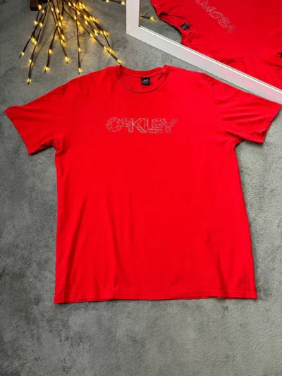 Pre-owned Oakley X Vintage 2k Oakley T-shirt Streetwear American Vintage In Red