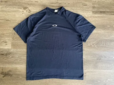 Pre-owned Oakley X Vintage Navy Oakley Embroidered Center Logo T-shirt