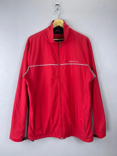 Pre-owned Oakley X Vintage Oakley Two Tone Color Light Jacket Nice Design In Red