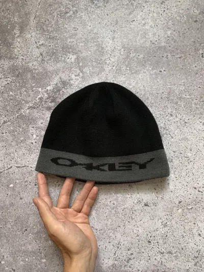 Pre-owned Oakley X Vintage Oakley Vintage Rap Y2k Street Style Hat In Black/gray