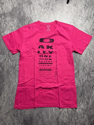 Pre-owned Oakley X Vintage Y2k Oakley Graphic Tee Gorpcore Japan Style Tee In Pink
