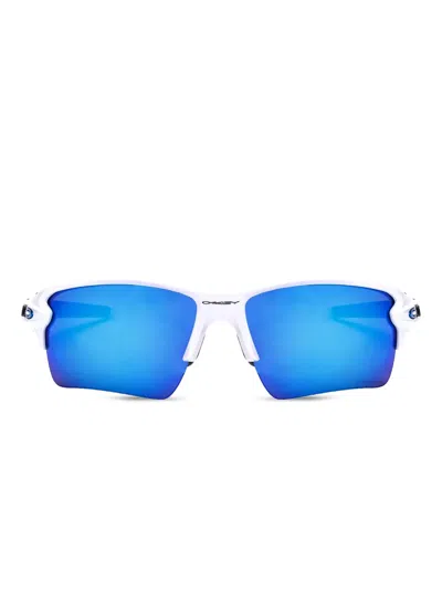Oakley Polished White Acetate Sunglasses In Blue