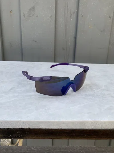 Pre-owned Oakley Y2k Briko Rimless Cycling Glasses  Sub Zero Iridium Os In Purple