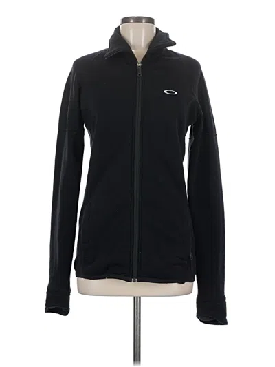 Pre-owned Oakley Zip Up Hoodie In Black
