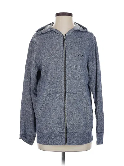 Pre-owned Oakley Zip Up Hoodie In Gray