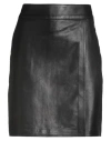 Oakwood Woman Mini Skirt Black Size L Shearling In Black