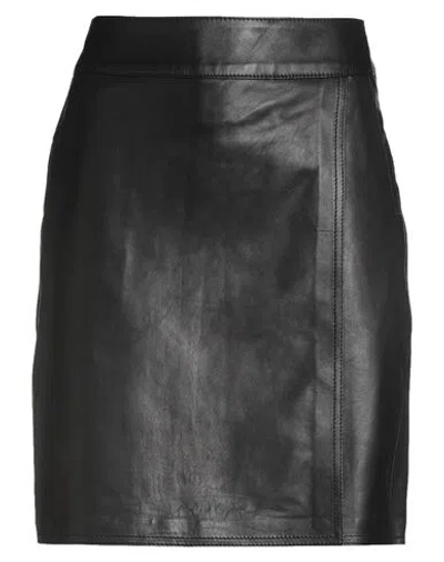 Oakwood Woman Mini Skirt Black Size L Shearling