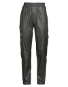 Oakwood Woman Pants Dark Green Size M Lambskin In Gray