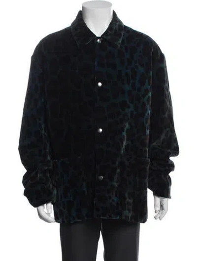Pre-owned Oamc Animal Print Jacket In Black
