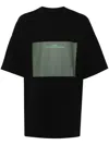 Oamc Black Cotton T-shirt In Black