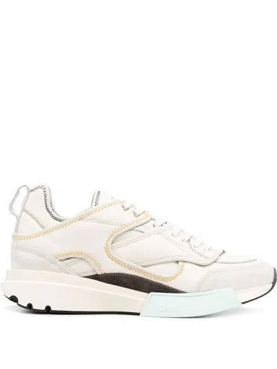 Oamc Aurora Paneled Sneakers In Cream