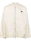 Oamc Bacchus Logo-plaque Bomber Jacket In Neutrals