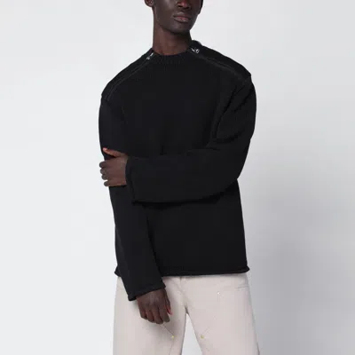 Oamc Black Cotton Sweater