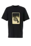 Oamc Black Cotton T-shirt In Black