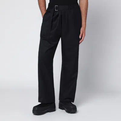 OAMC OAMC BLACK REGS TROUSERS IN WOOL BLEND