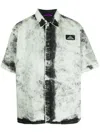 Oamc Bleach-effect Short-sleeve Shirt In 绿色