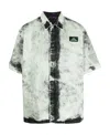 Oamc Bleach-effect Short-sleeve Shirt In White