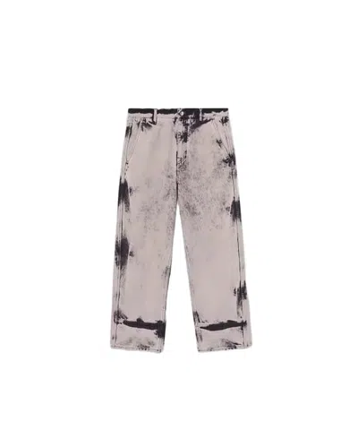 Oamc Bleached And Distressed Denim Pants In Multi