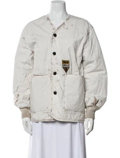 Pre-owned Oamc Bomber Jacket In Neutral