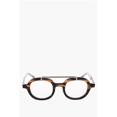 Oamc Turtle Printed Rounded Sunglasses In Brown