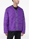 Oamc Combat Liner Jacket Embroidered Detail In Purple