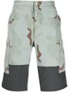 Oamc Printed Nylon Blend Bermuda Shorts In Blau