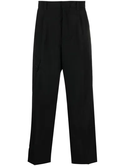 Oamc Cargo-style Cropped Trousers In Black