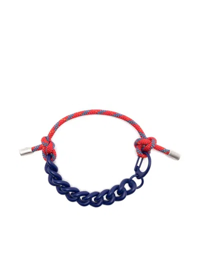 Oamc Chain-link Rope Bracelet In Blue