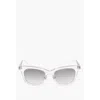 Oamc Transparent Wayfarer Sunglasses In Gray