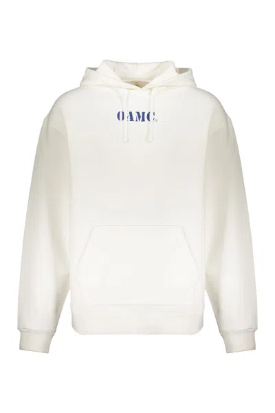 Oamc Cotton Hoodie In White