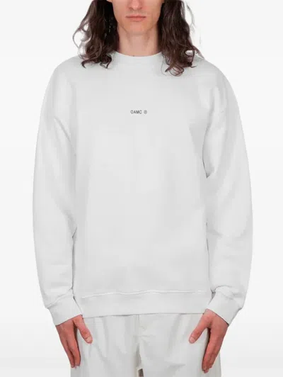 Oamc Cotton Sweatshirt In White