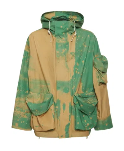 Oamc Cove Hooded Casual Jacket In Green