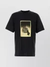 Oamc Black Cotton T-shirt In Black