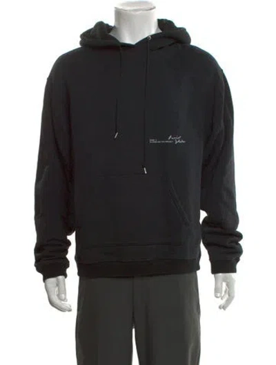 Pre-owned Oamc Crew Neck Long Sleeve Hoodie In Black
