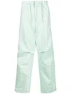 Oamc Drawstring-waist Straight-leg Trousers In Green